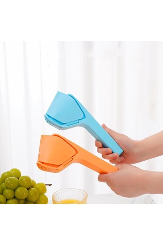 1 Adetmanuel Taşınabilir Sıkacak Çok Fonksiyonlu Ev Tipi Gıda Sınıfı Sıkacak Küçük Limon Kalınlaştırıcı Plastik Sıkacak Mutfak Aksesuarları Turuncu