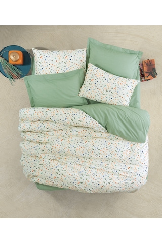 Cotton Box Petite Tek Kişilik Lastikli Çarşaflı Nevresim Takımı Lola Yeşil