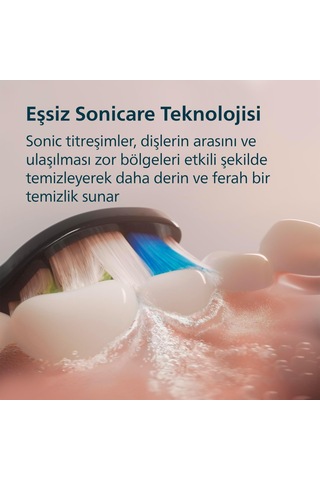 Philips Sonicare 3100 Sonic Şarjlı Diş Fırçası Siyah, 5 Kat Plak