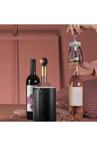 Vacu Vin Şişe Tıpası Siyah 2 Parça Çok Renkli
