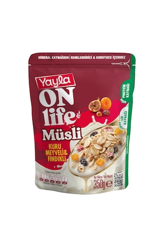 Yayla Onlife Kuru Meyveli Fındıklı Müsli 350 G X5