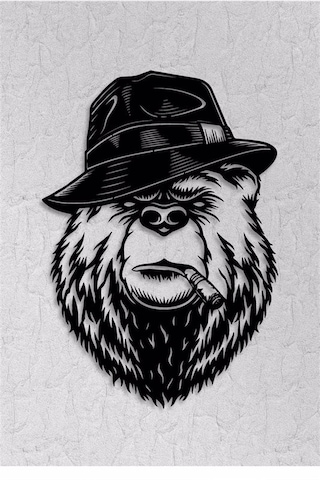 Mafia Bear - Metal Tablo