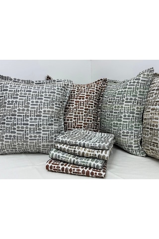 Nivemeshome Elyaf Dolgulu Kırlent 45x45 Lisa 02 Yeşil Yeşil