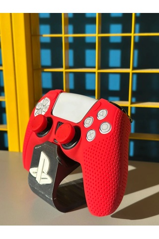 P-5 Silicone Protective Kit Playstation 5 Dualsense Koruma Seti - Kırmızı