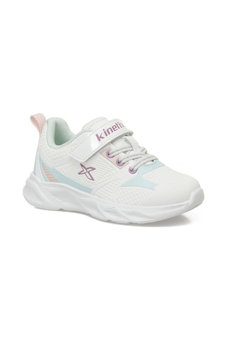 Kinetix Lıster Pu J P 5pr Beyaz Kız Çocuk Spor Ayakkabı Beyaz-su Yesılı-a Pembe