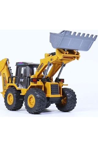 Oyuncak Metal Buldozer Ekskavatör Kepçe İş Makinası 32 Cm