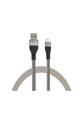 Imeng ML108 3.1A Usba To Micro Örgülü Data Şarj Hızlı Kablosu Gri