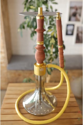 Alfeshisha Ottoman Ahşap Gold Nargile