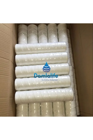 25 Adet 10" İnç İplik 25 Micron Sediment Sargı Tortu İp Filtre
