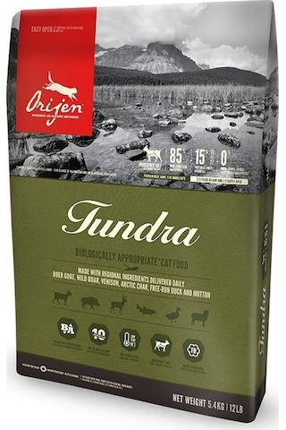 Orijen Tundra Etli Tahılsız Yetişkin Kedi Maması 5400 G