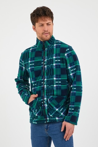 Erkek Ekose Desenli Ceket Yeşil