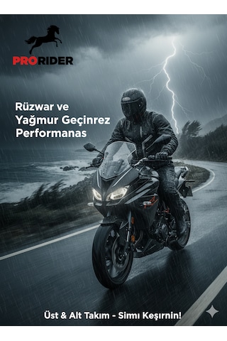 Premium Lux Yağmurluk Takım Alt Üst Su Ve Rüzgar Geçirmez Termal Motosiklet Yağmurluğu Unisex