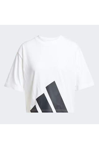 Whıte/black Adidas Kadın Günlük T-shirt W Bl Sj Bf T Jg8737 Beyaz