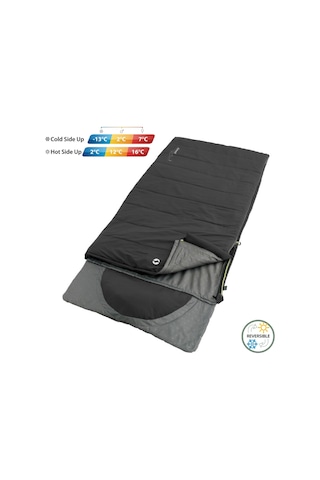 Outwell Contour Black Yazlık Ve Kışlık Taraflı -13 C 1500gr Geniş Uyku Tulumu Siyah Sağ Fermuar 2304 230431 Çok Renkli
