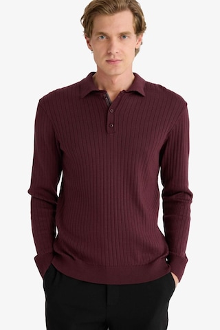 Defacto Standart Fit Polo Yaka Triko Kazak E5335ax25wnbr34 Bordo-br34