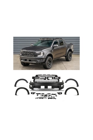 Ford Ranger T9 2023+ Raptor Stil Ön Tampon Ve Dodik Takımı Sinyalsiz