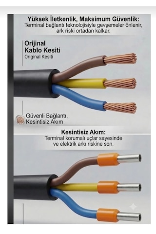 Hes Veya Öznur Kablo Araç Sarj Uzatma 3-50 Metre Arası 3x4 Mm Ttr Tam Bakır 16amper - 3.7 Kw Kablosu Seyyra 5 M