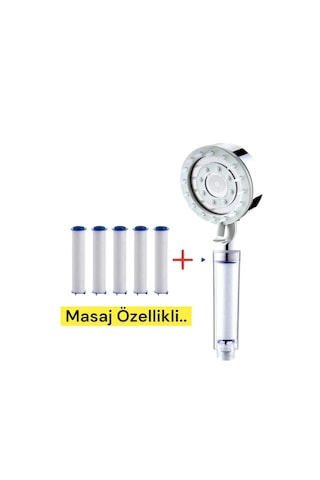 Truva 5 Adet Yedek Filtreli Su Tasarruflu Kireç Önleyici Özellikl Krom