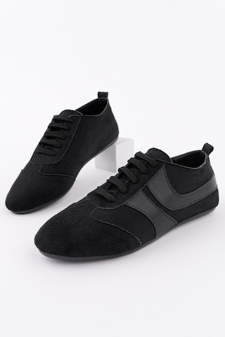 Muggo Vibe Bağcıklı Günlük Kadın Sneaker Spor Ayakkabı Siyah