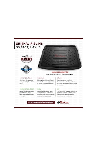 Rizline Volkswagen Taigo 2020 Sonrası 3D Alt Bagaj  Havuzu