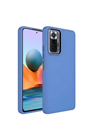 Xiaomi Redmi Note 10 Pro Kılıf Metal Çerçeve Lansman Silikon Kapak