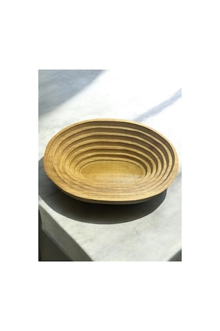 1 Adet Oval Ahşap Evcil Hayvan Yatağı 37 50 24 Cm