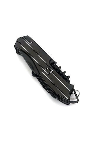 Valkyrie 11 Fonksiyonlu Kamp Cep Çakısı Multitool Siyah