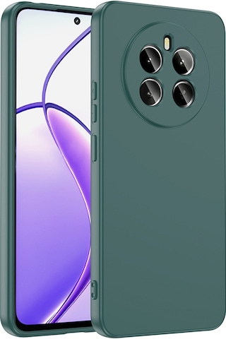 Realme 12 4g Kılıf Hptk Mara Lansman Kapak - Koyu Yeşil Koyu Yeşil