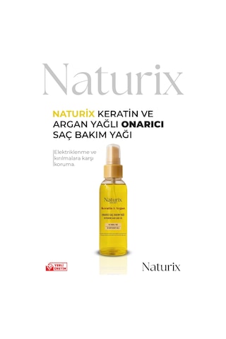 Naturix Keratin Ve Argan Yağlı Onarıcı Saç Bakım Yağı 100 ML