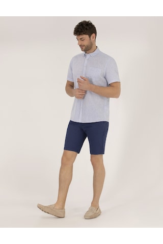 Pierre Cardin Erkek İndigo Şort / Bermuda 50264863-vr028 İndigo