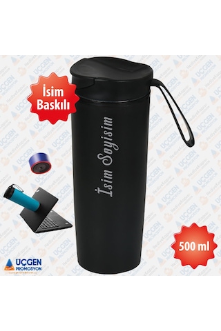 500ml Kişiye Özel Devrilmez Paslanmaz Çelik Termos Bardak  Lacivert