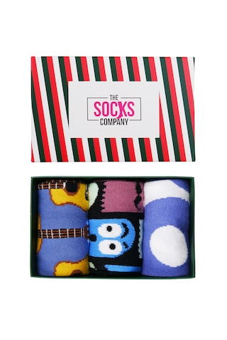 The Socks Company 3'lü Desenli Erkek Çorap Set 22kdcr985p Çok Renkli