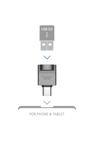 Pmr Type-c To Usb 3.0 Otg Adaptör Hızlı Veri Aktarımı Ve Şarj Desteği