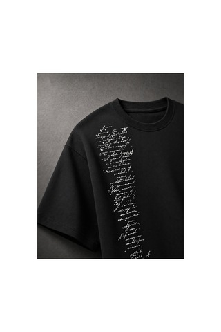 Yolo Street Oversize Siyah Tişört Unisex Pamuk Premium Baskılı Streetwear T-shirt Siyah