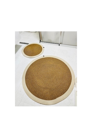 Hasır,jüt, Kilim, Paspas, Mutfak Halısı, Banyo Paspası, Halı,yolluk,2 Li Takım Daire Hasır-krem Hasır-krem