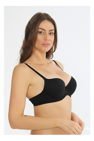 Missayza Çift Destekli Double Push Up Nurteks 1490 Sütyen siyah
