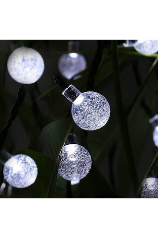 Profosyonel Kristal Beyaz Top Led Işık Su Geçirmez Dış Mekan Işığı 5metre Beyaz Yılbaşı Ağacı Işığı Gün Işığı