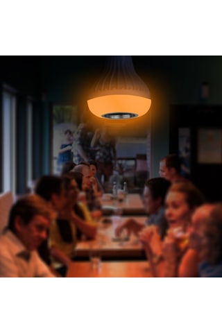 Forland Bluetooth Hoparlör Akıllı Led Ampul 12 Renkli Kumandalı