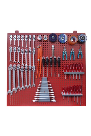 100 Cm Metal Askı Panosu Ve Kanca + Tornavidalık +anahtarlık Seti