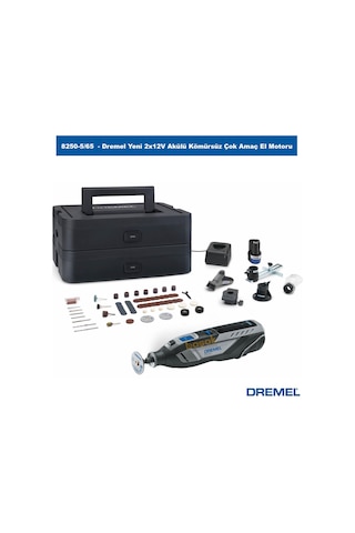 Dremel 8250-5/65 Yeni 2x12v Akülü Kömürsüz Çok Amaç El Motoru F0138250jf