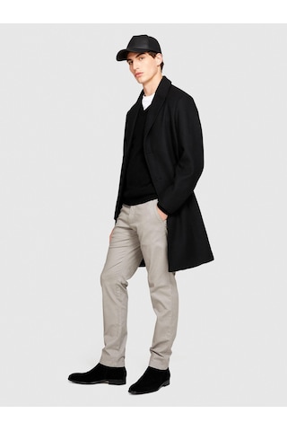 Sisley Slim Fit Vintage Efekt Chino Pantolon Erkek Siyah Pantolon - 323a4dm6sf02y