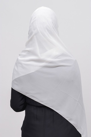 Altobeh Zarif Taşlı Drapeli Hazır Pratik Şifon Kadın Tesettür Şal - Ekru