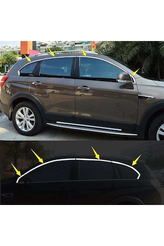 Chevrolet Captiva 2006 Sonrası Cam Üst Çıtası Krom