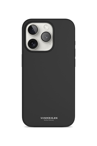 Vonmahlen Apple Uyumlu iPhone 15 Pro Magsafe Silikon Kılıf Siyah