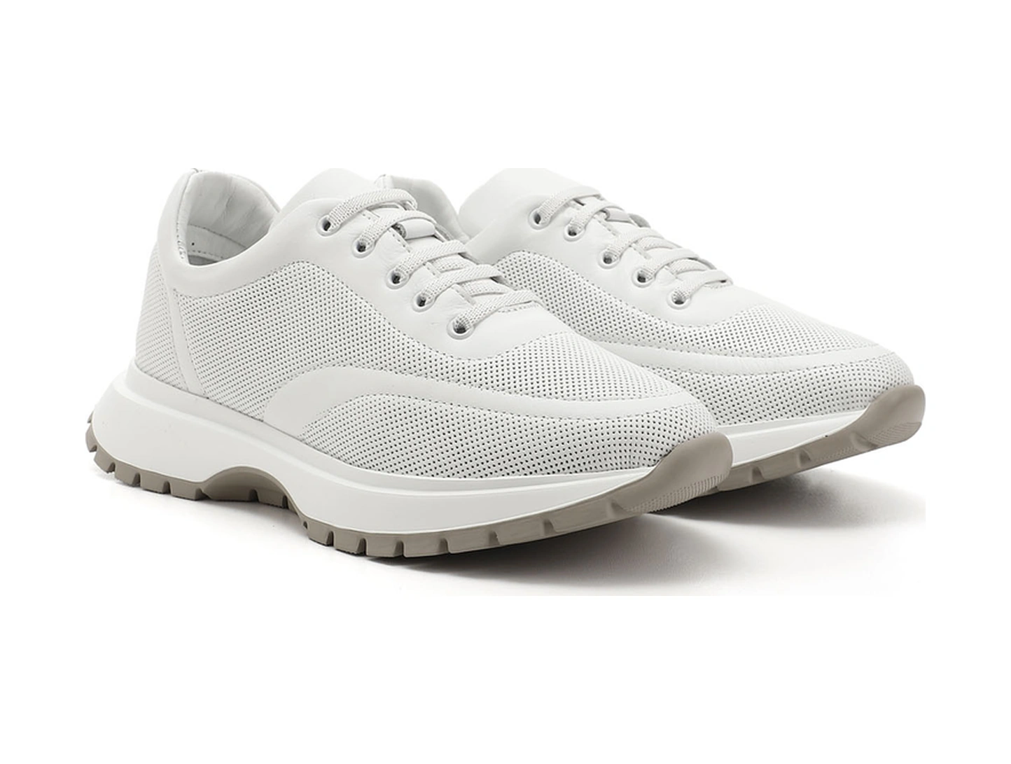 Gönderi(R) Gönderi R Kadın Beyaz Dolgu Taban Lastik Bağcıklı Hakiki Deri Sneaker Ddza83742545 Beyaz