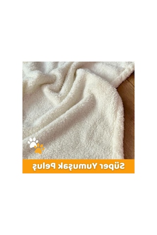 Yıkanabilir Peluş Evcil Hayvan Battaniyesi, 60x80 Cm - Krem Renk Acı Kahve - Pembe