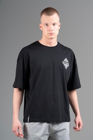 Maraton Sportswear Oversize Erkek Bisiklet Yaka Kısa Kol Basic Siyah T-shirt 22694-siyah Siyah