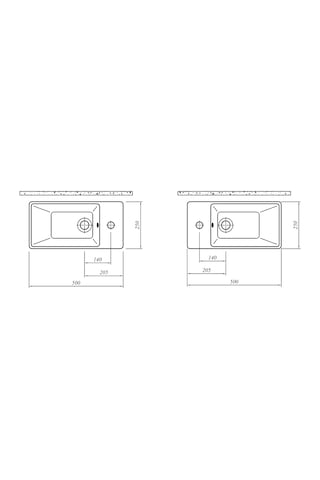 Kale Eternal Tezgah Üstü Lavabo 50 x 25CM 7113459800