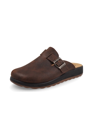 Terlik/ Panduf Ev Erkek 52 722 Ul Fly Flot Leather Man Slıpper 2507-dark Brown 2507-dark Brown