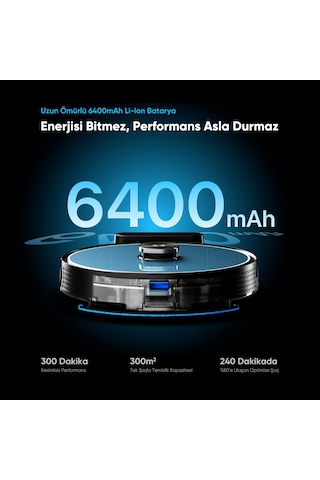 Şımart Katya V 15000pa 6400 MAH Yüksek Batarya Akıllı Robot Süpürge